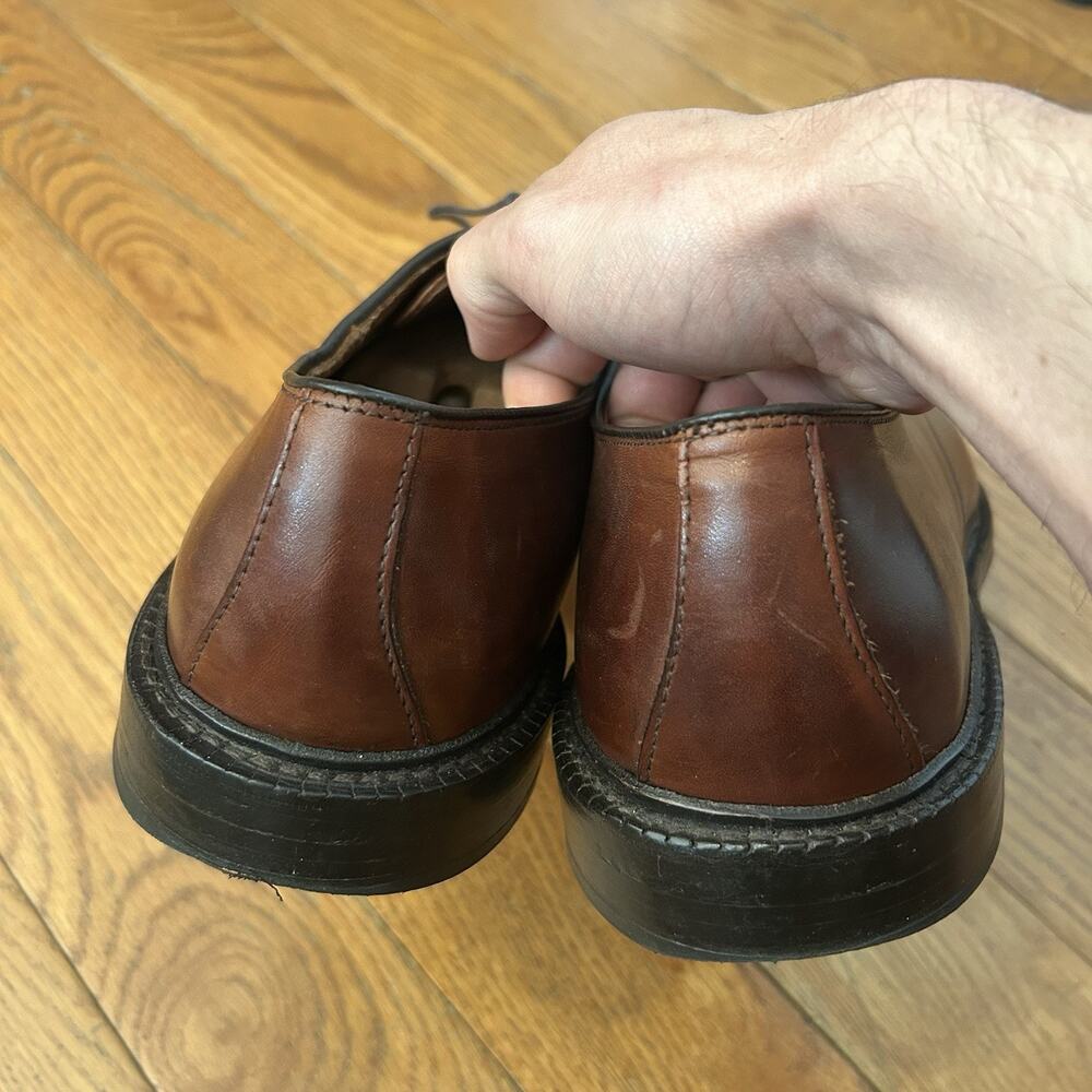 Allen Edmonds Walton Brown Leather Split Toe Derby Oxford Shoes Size 12 - Picture 3 of 7